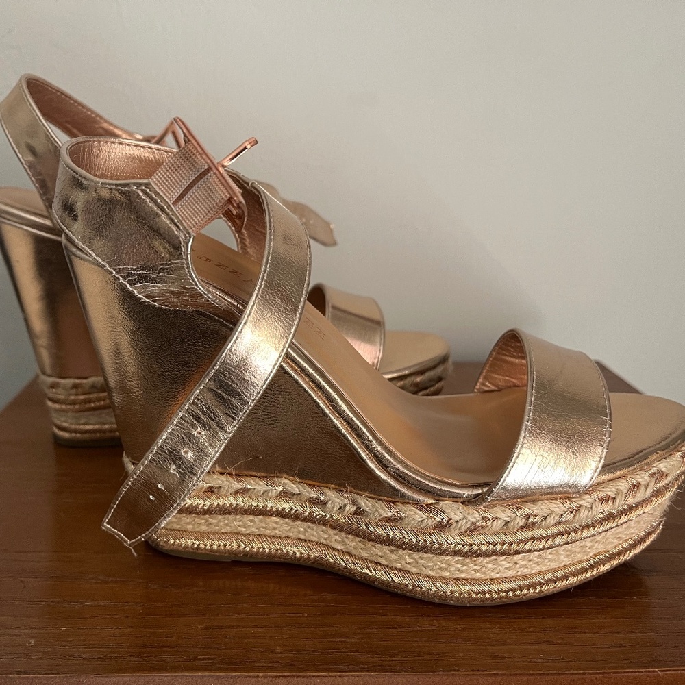 Women’s Rose gold platforms